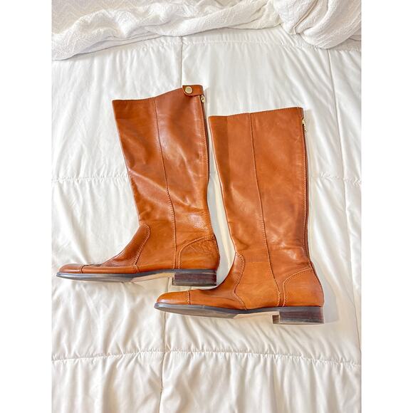 Ann Taylor Women’s Brown Leather Riding Boots Size 11M Knee High Equestrian - Picture 2 of 9